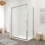 Box doccia LISBONA porta scorrevole rettangolare 100x70 cm altezza 190 cm cristallo 6 mm