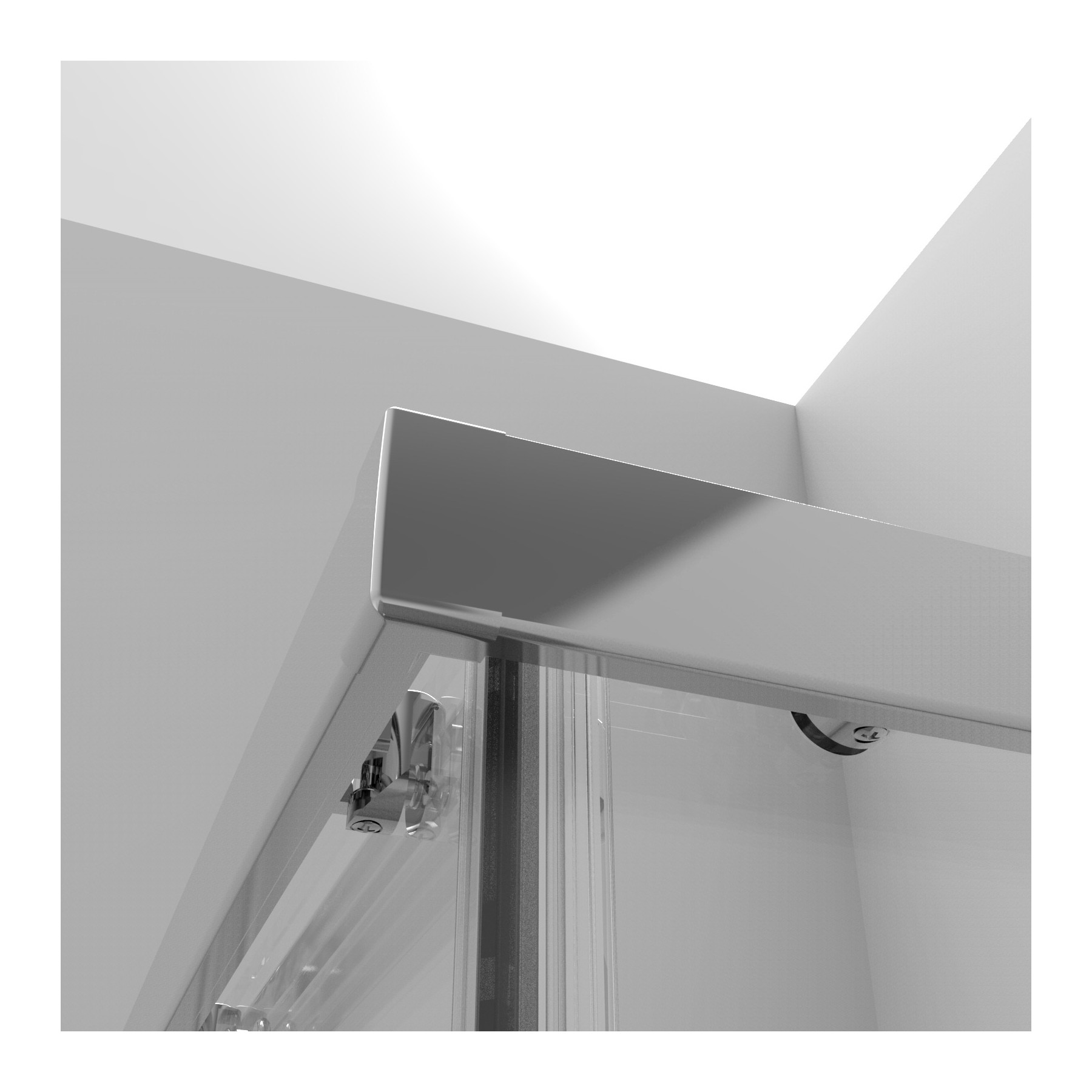 Box doccia LISBONA doppia porta scorrevole rettangolare 3 lati 120x80x80 cm altezza 190 cm cristallo 6 mm