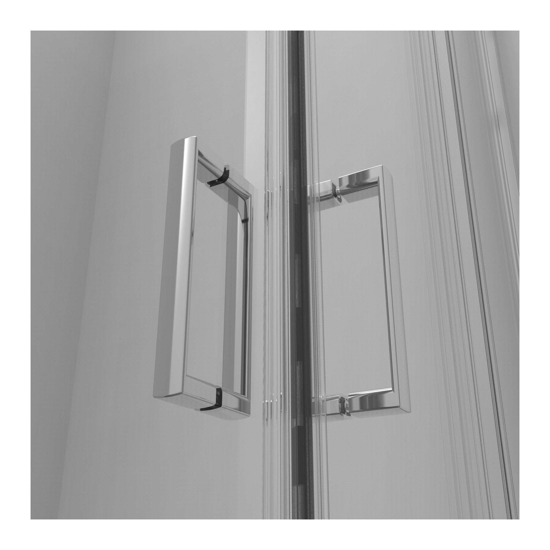 Box doccia LISBONA doppia porta scorrevole quadrata 90x90 cm altezza 190 cm cristallo 6 mm