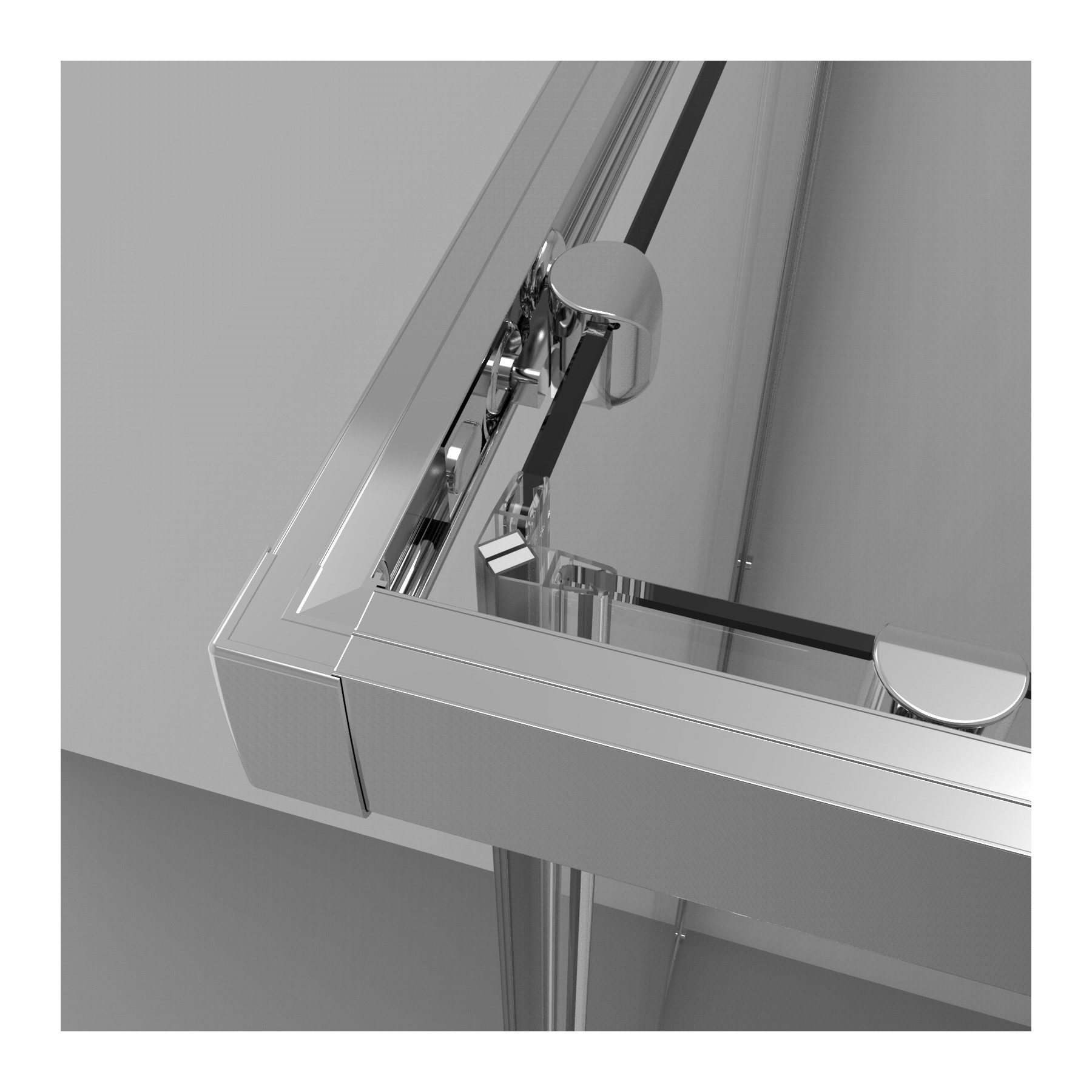 Box doccia LISBONA doppia porta scorrevole quadrata 90x90 cm altezza 190 cm cristallo 6 mm