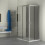Box doccia MOSCA doppia porta scorrevole rettangolare 3 lati 100x70x70 cm altezza 200 cm cristallo 8 mm