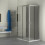 Box doccia MOSCA doppia porta scorrevole rettangolare 3 lati 100x80x80 cm altezza 200 cm cristallo 8 mm