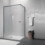 Box doccia MOSCA doppia porta scorrevole rettangolare 100x80 cm altezza 200 cm cristallo 8 mm