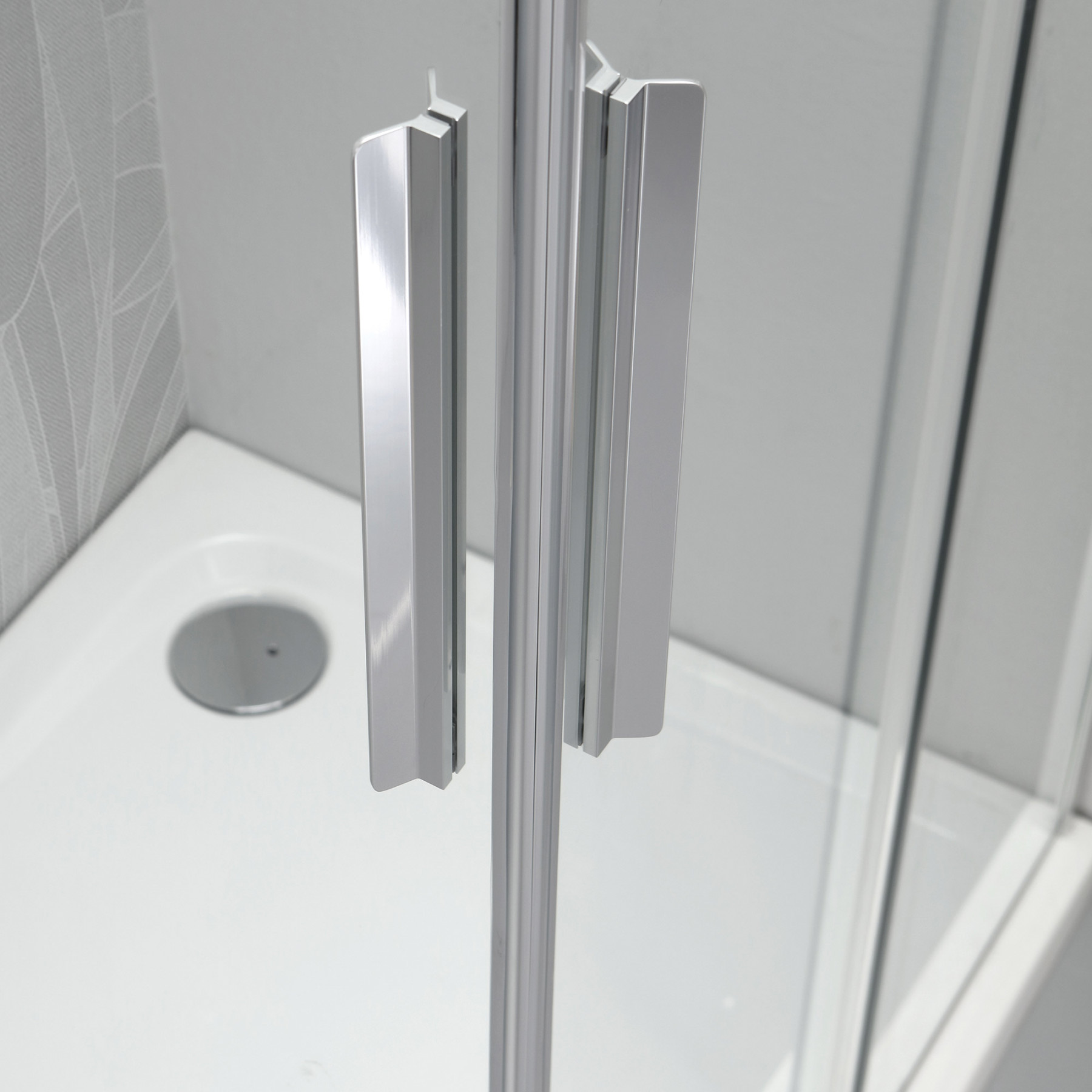 Box doccia OSLO doppia porta scorrevole quadrato 90x90 cm altezza 200 cm cristallo 6 mm