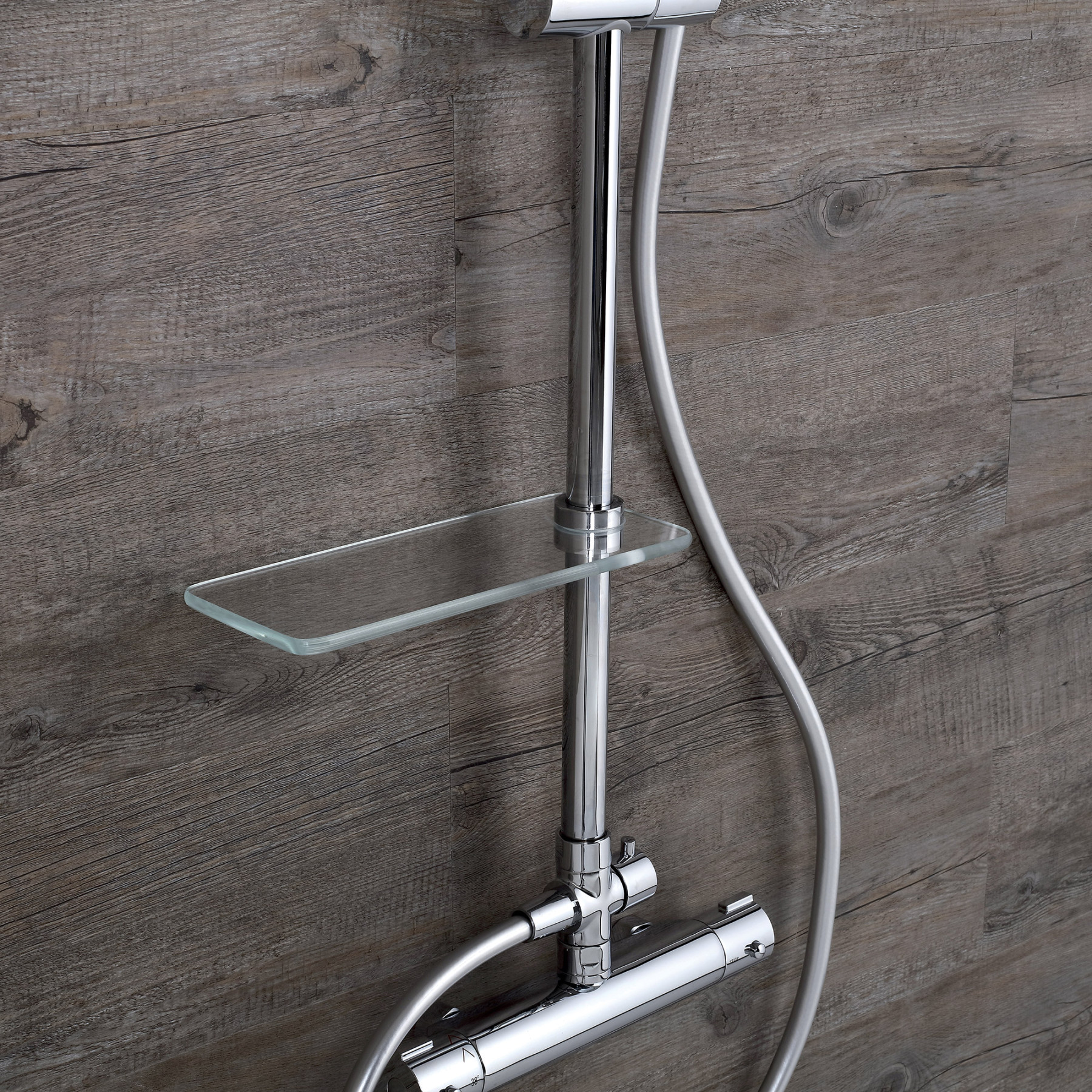 Colonna Doccia Termostatica LIMA altezza regolabile 95-127 cm inox lucido