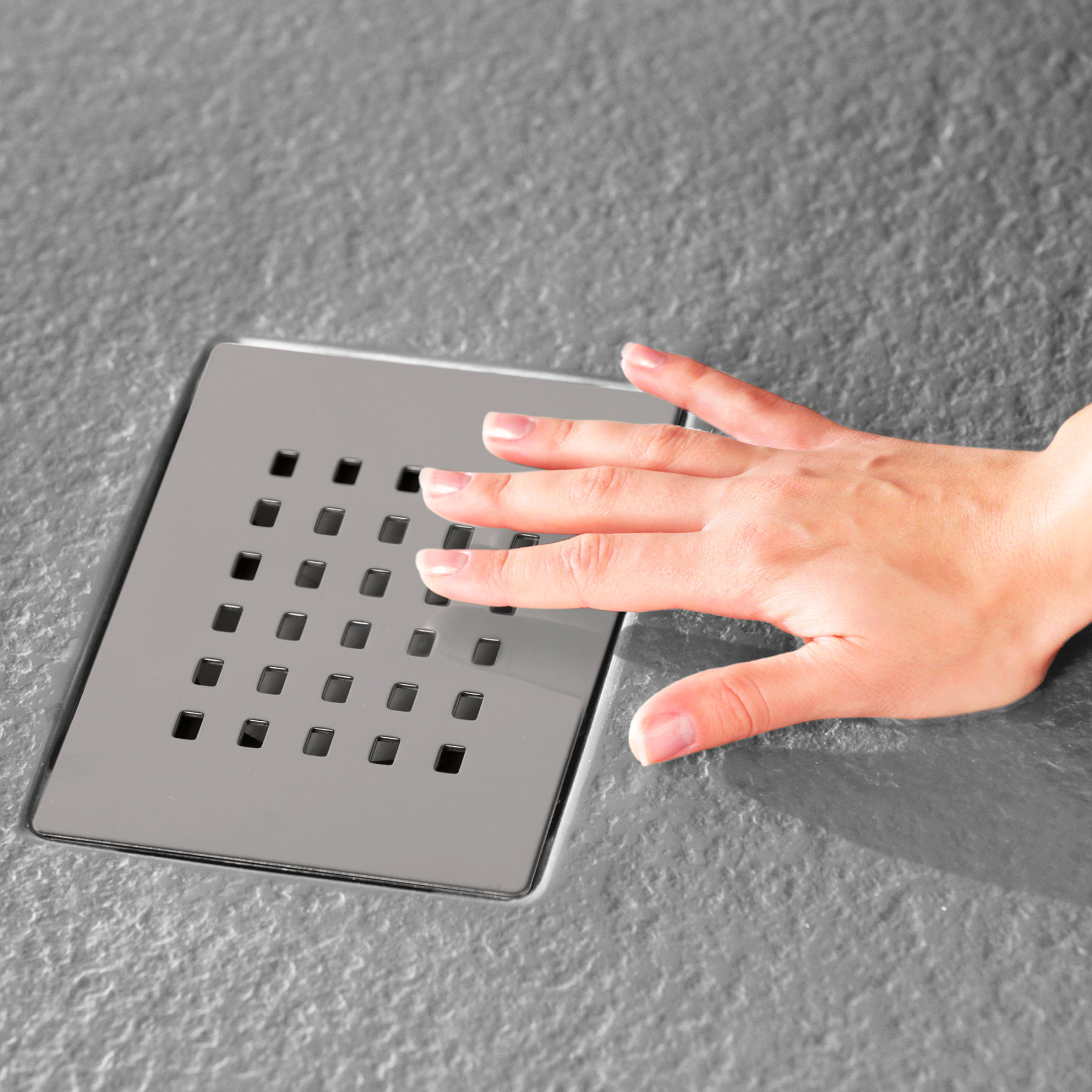 Piatto Doccia MILANO 190x90 cm resina alto 3 cm effetto ardesia,Grigio Opaco