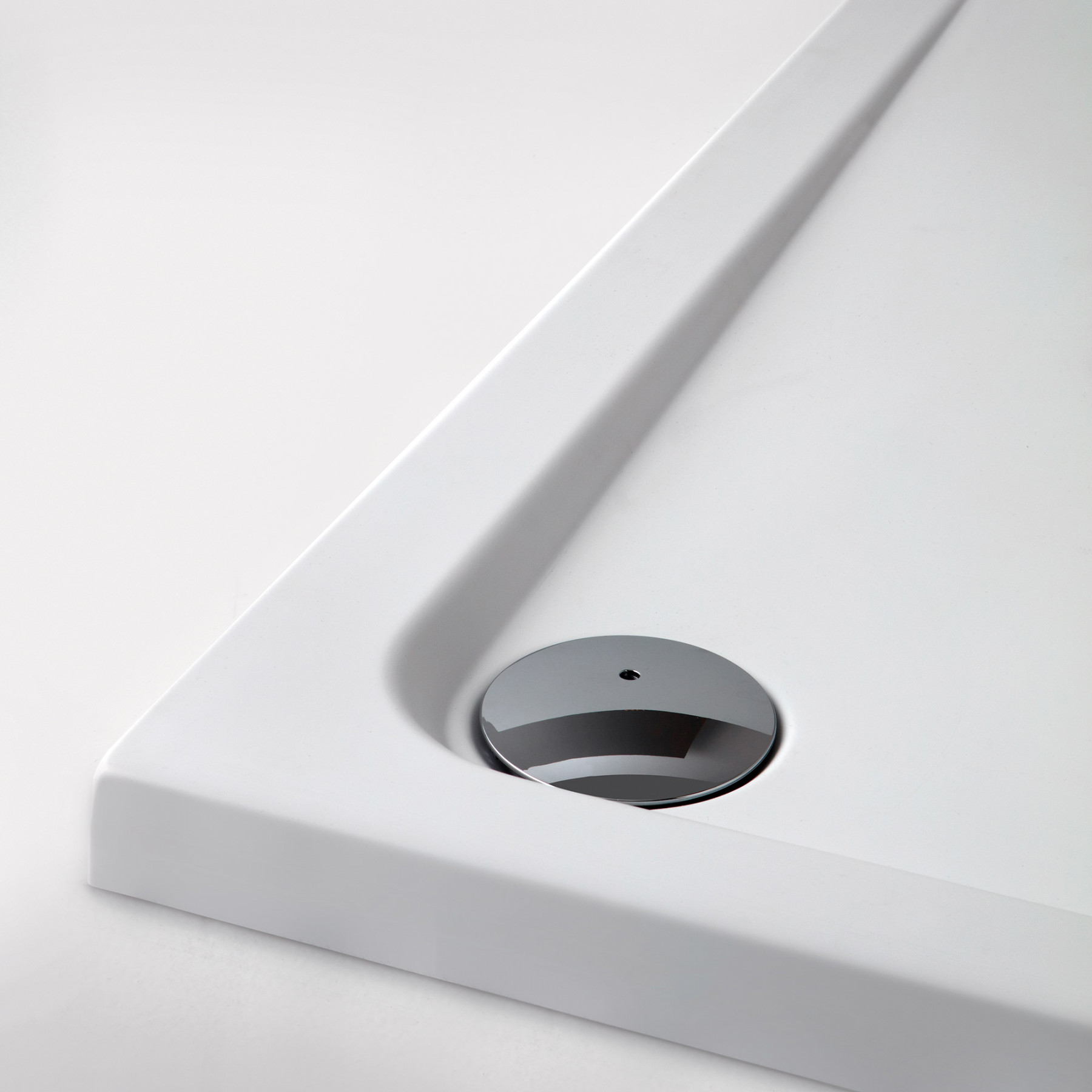 Piatto Doccia acrilico PALERMO 100x80 cm alto 4,5 Sinistro Bianco Opaco