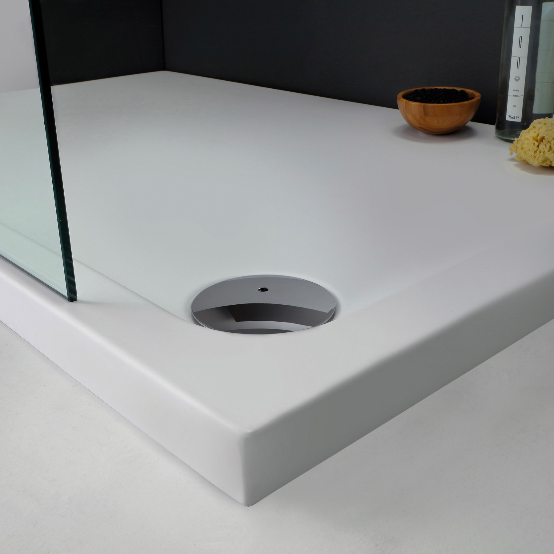 Piatto Doccia acrilico PALERMO semicircolare 90x90 cm alto 4,5 Bianco Opaco