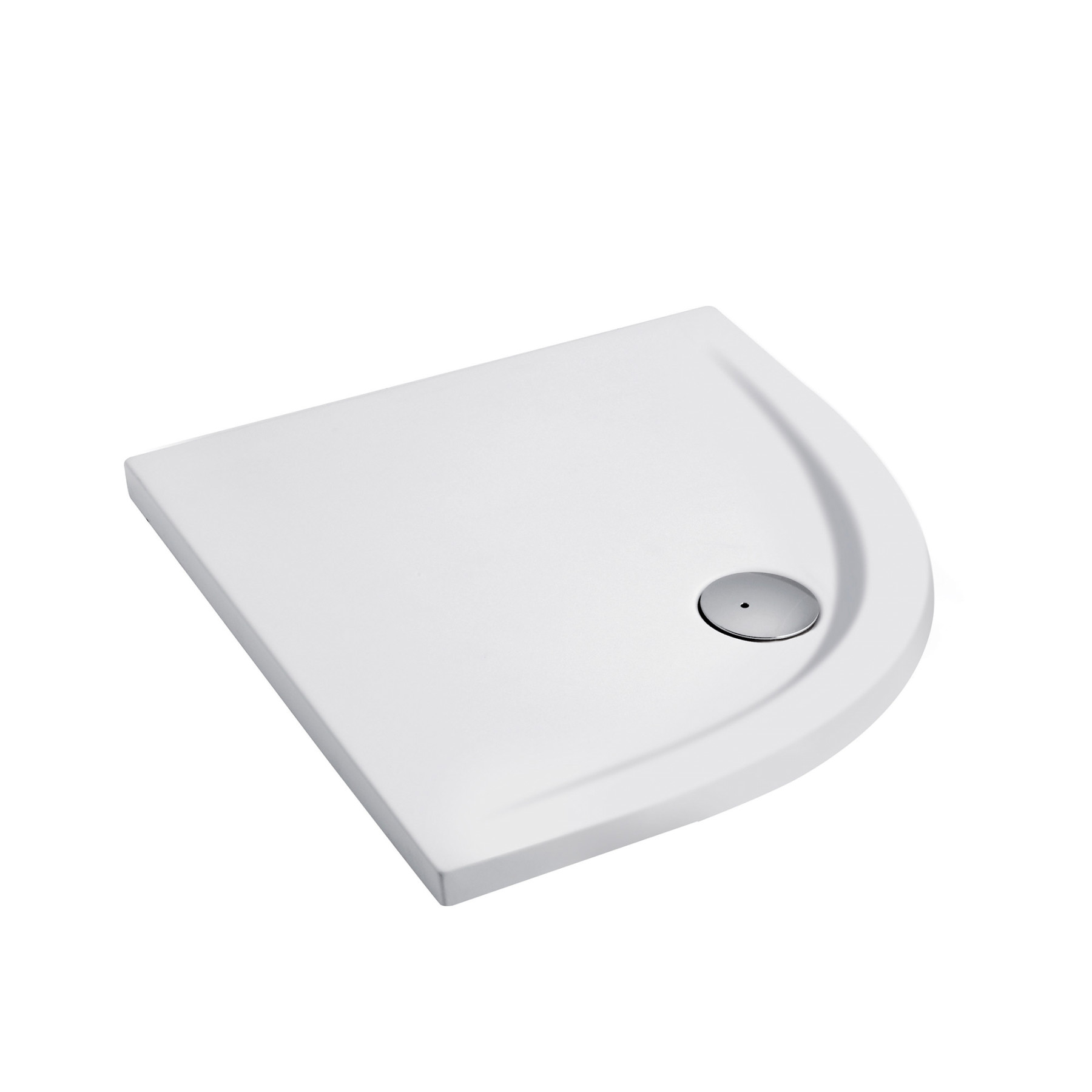 Piatto Doccia acrilico PALERMO semicircolare 100x100 cm alto 4,5 Bianco Opaco