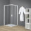 Box doccia TOKYO doppia porta scorrevole rettangolare 100x70 cm altezza 200 cm cristallo temperato 6 mm bianco opaco