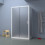Box doccia TOKYO porta scorrevole rettangolare 3 lati 120x80x80 cm altezza 200 cm cristallo 6 mm bianco opaco