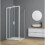 Box doccia TOKYO porta battente quadrato 90x90 cm altezza 200 cm cristallo 6 mm bianco opaco