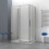 Box doccia OSLO doppia porta scorrevole rettangolare 3 lati 100x70x70 cm altezza 200 cm cristallo 6 mm