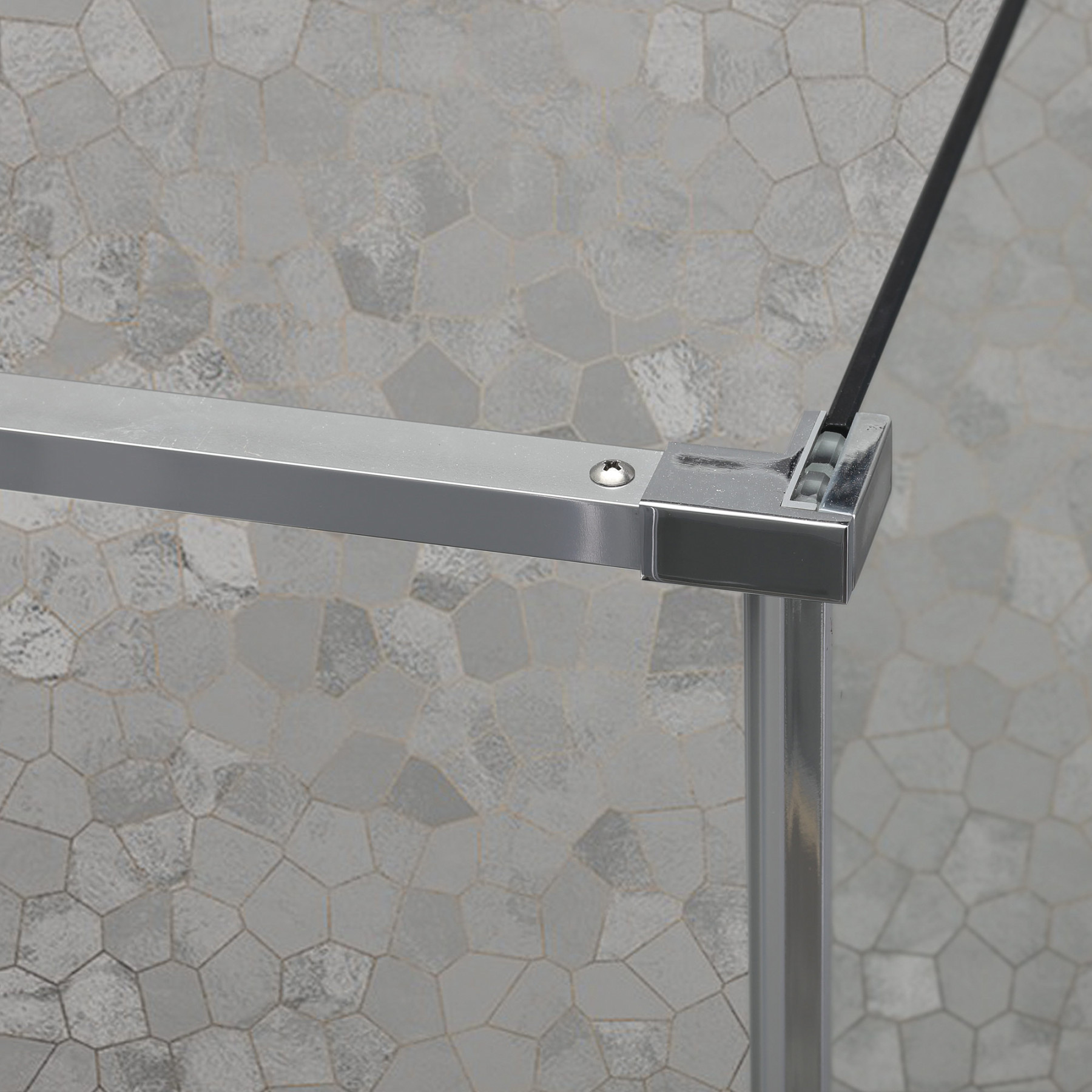 Box doccia OSLO porta battente con fissetto 3 lati rettangolare 130x70x70 cm altezza 200 cm cristallo 6 mm