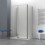 Box doccia OSLO porta battente con fissetto 3 lati rettangolare 140x80x80 cm altezza 200 cm cristallo 6 mm