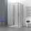 Box doccia OSLO doppia porta scorrevole quadrato 3 lati 75x75x75 cm altezza 200 cm cristallo 6 mm