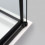 Box doccia OSLO porta scorrevole rettangolare 100x70 cm altezza 200 cm cristallo 6 mm nero opaco