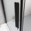 Box doccia OSLO porta scorrevole rettangolare 110x80 cm altezza 200 cm cristallo 6 mm nero opaco