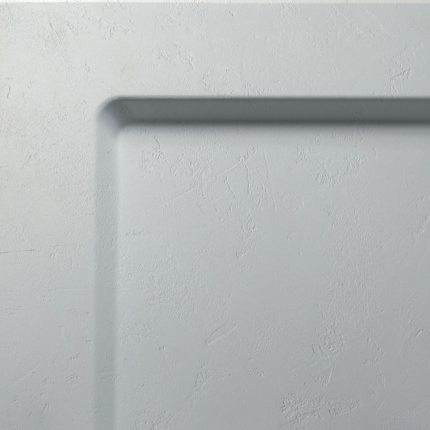 Piatto Doccia UDINE 120x80 cm alto 1,2 cm effetto cemento spatolato, Bianco Opaco