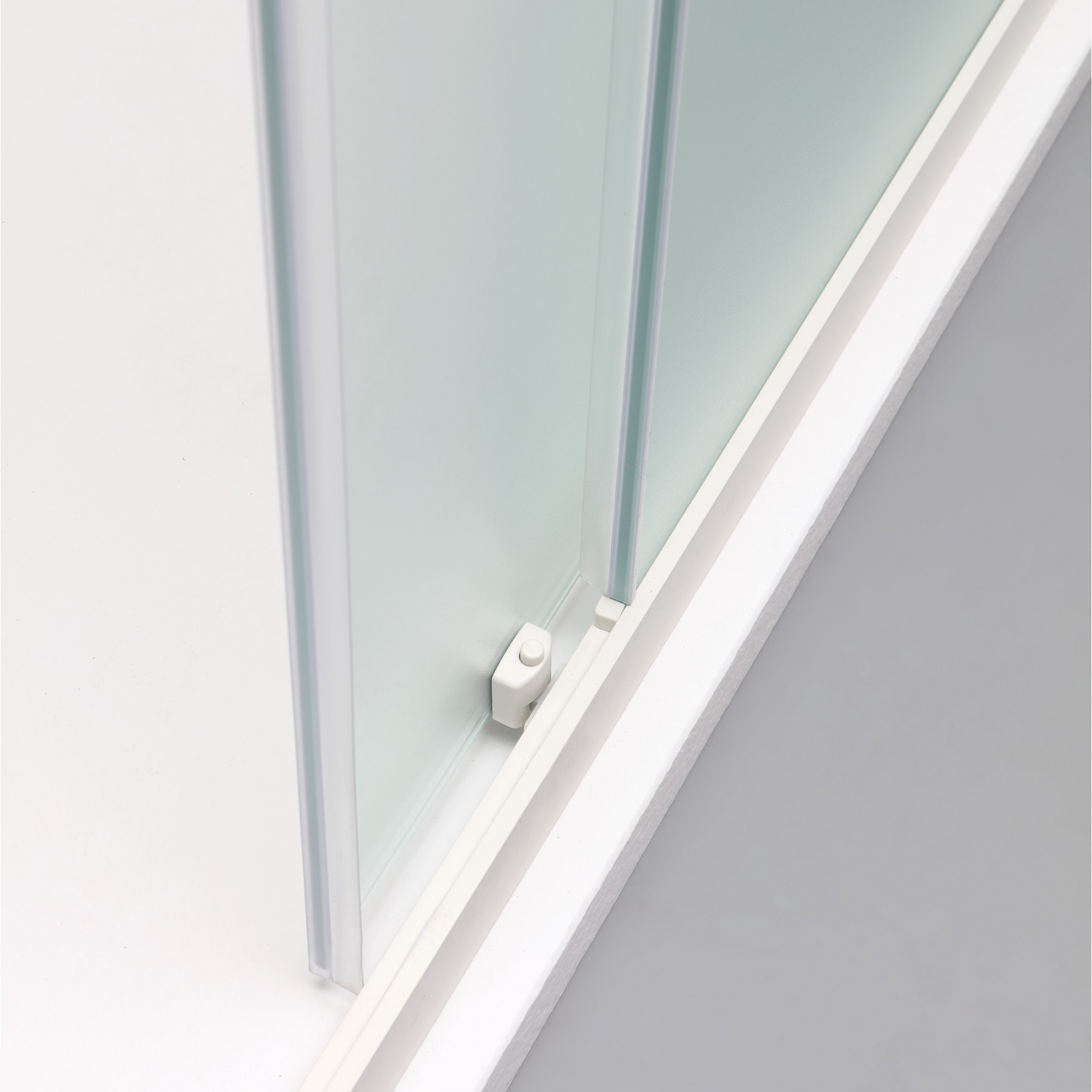 Box doccia TOKYO porta scorrevole rettangolare 3 lati 100x75x75 cm altezza 200 cm cristallo 6 mm bianco opaco