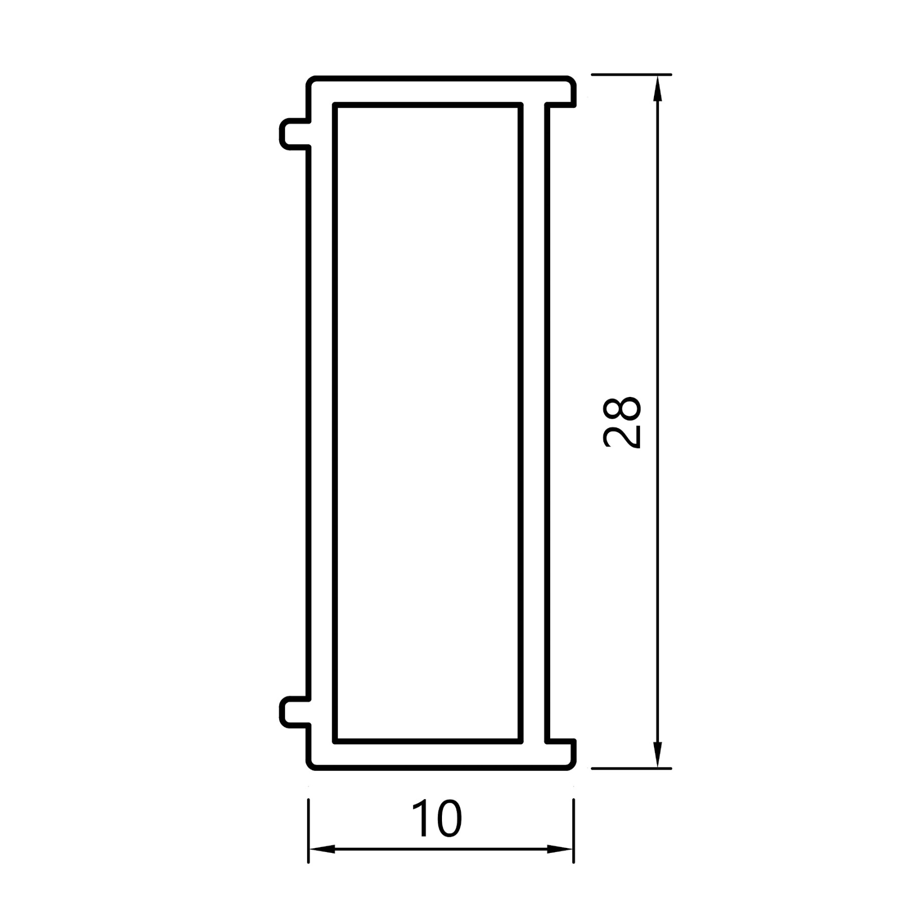 Profilo di compensazione extra +1 cm porta scorrevole DENVER cromo