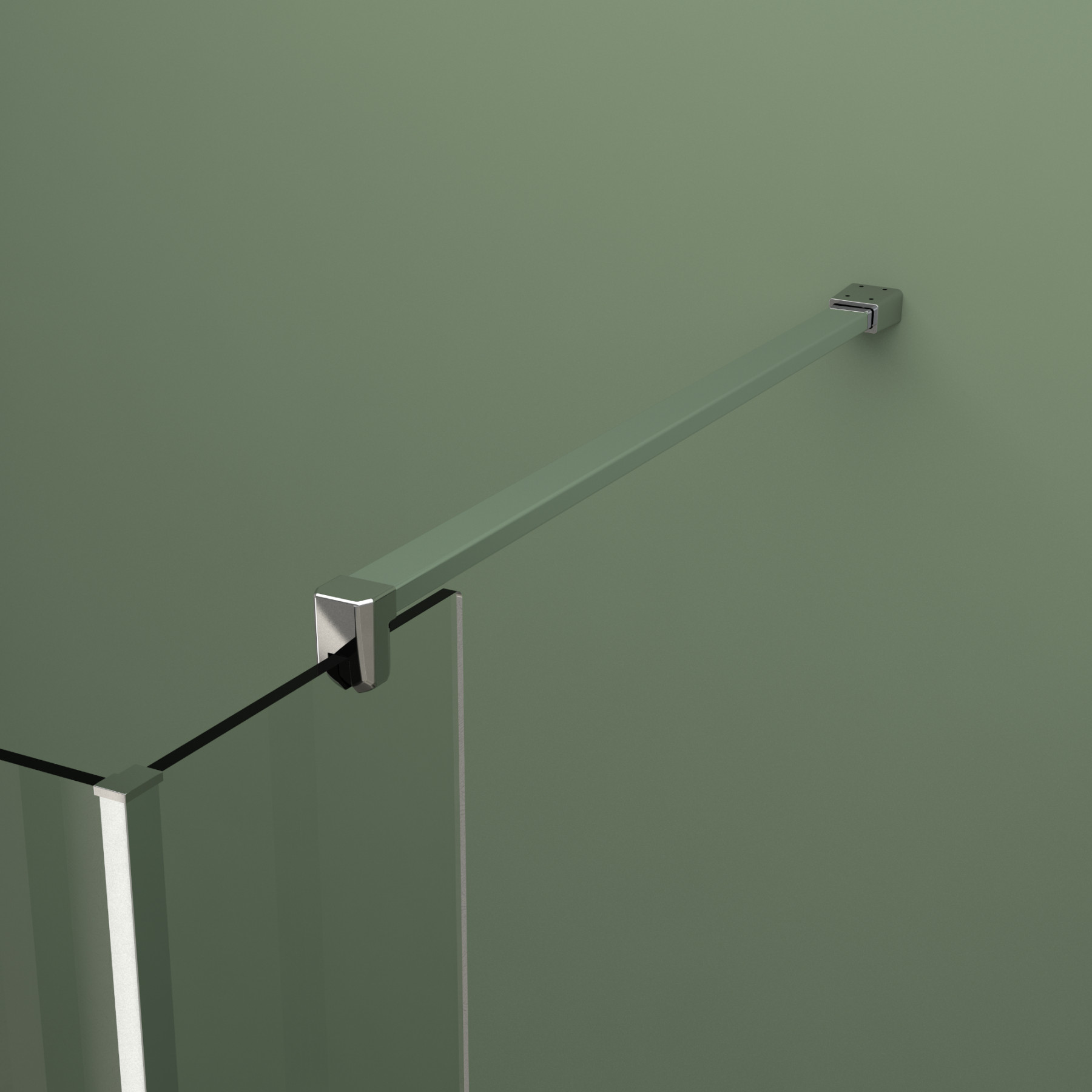 Parete doccia con paraschizzi HELSINKI 80 +25 cm cristallo trasparente 8 mm