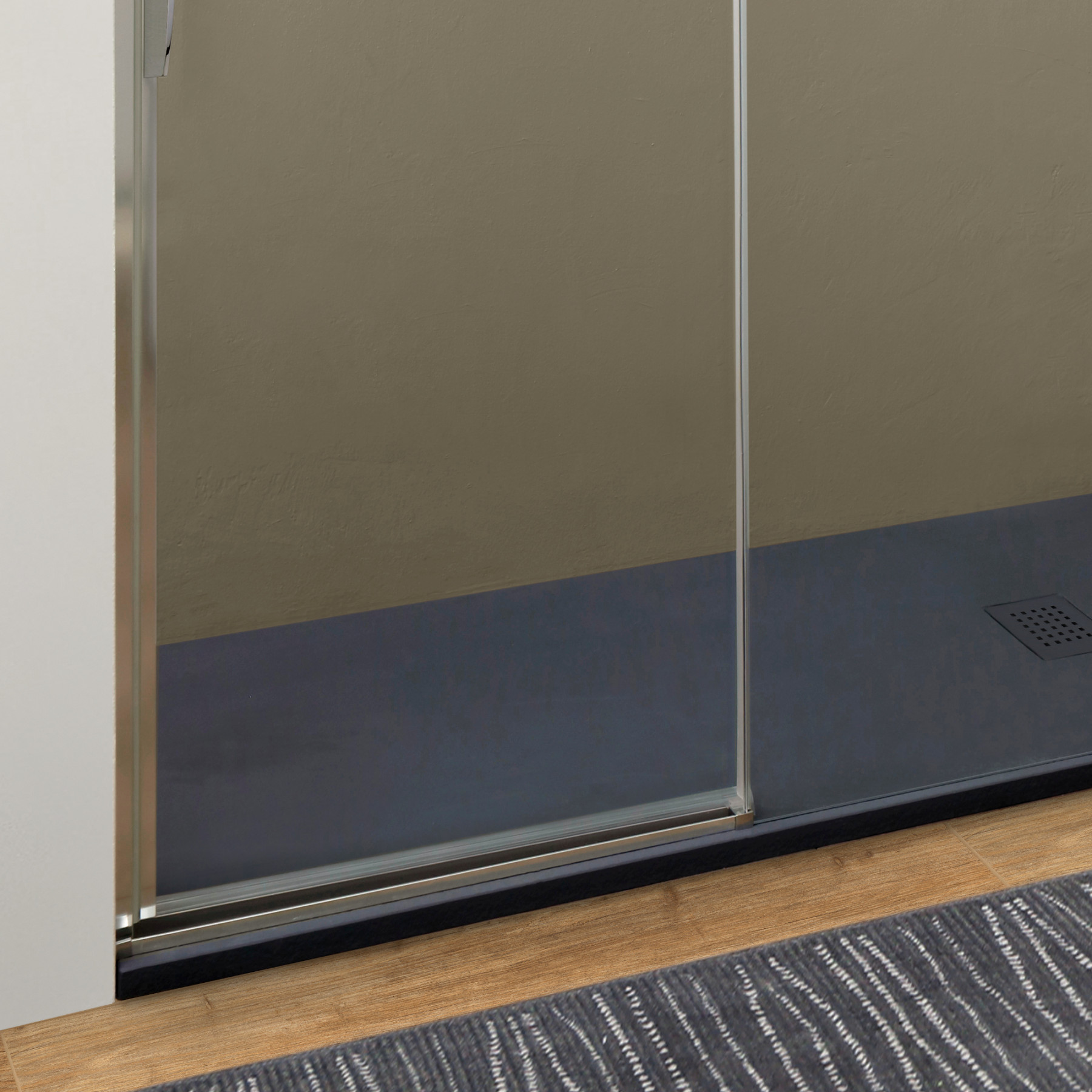 Porta doccia DENVER scorrevole 150 DX cm altezza 200 cm cristallo 8 mm