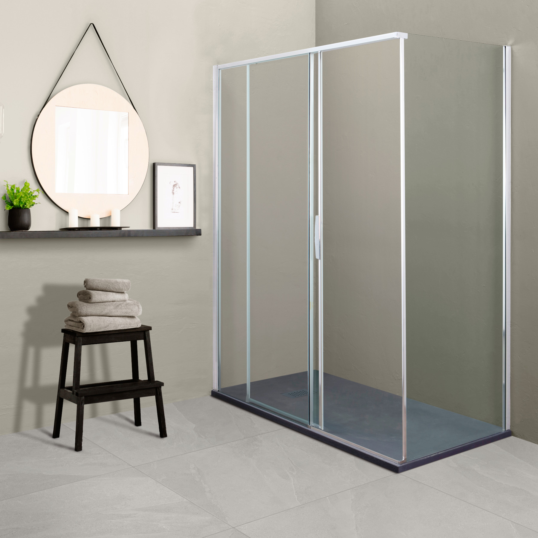 Box doccia DENVER porta scorrevole 170x70 SX cm cristallo 8 mm