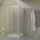 Box doccia TOKYO porta battente rettangolare 3 lati 120x75x75 cm altezza 200 cm cristallo 6 mm
