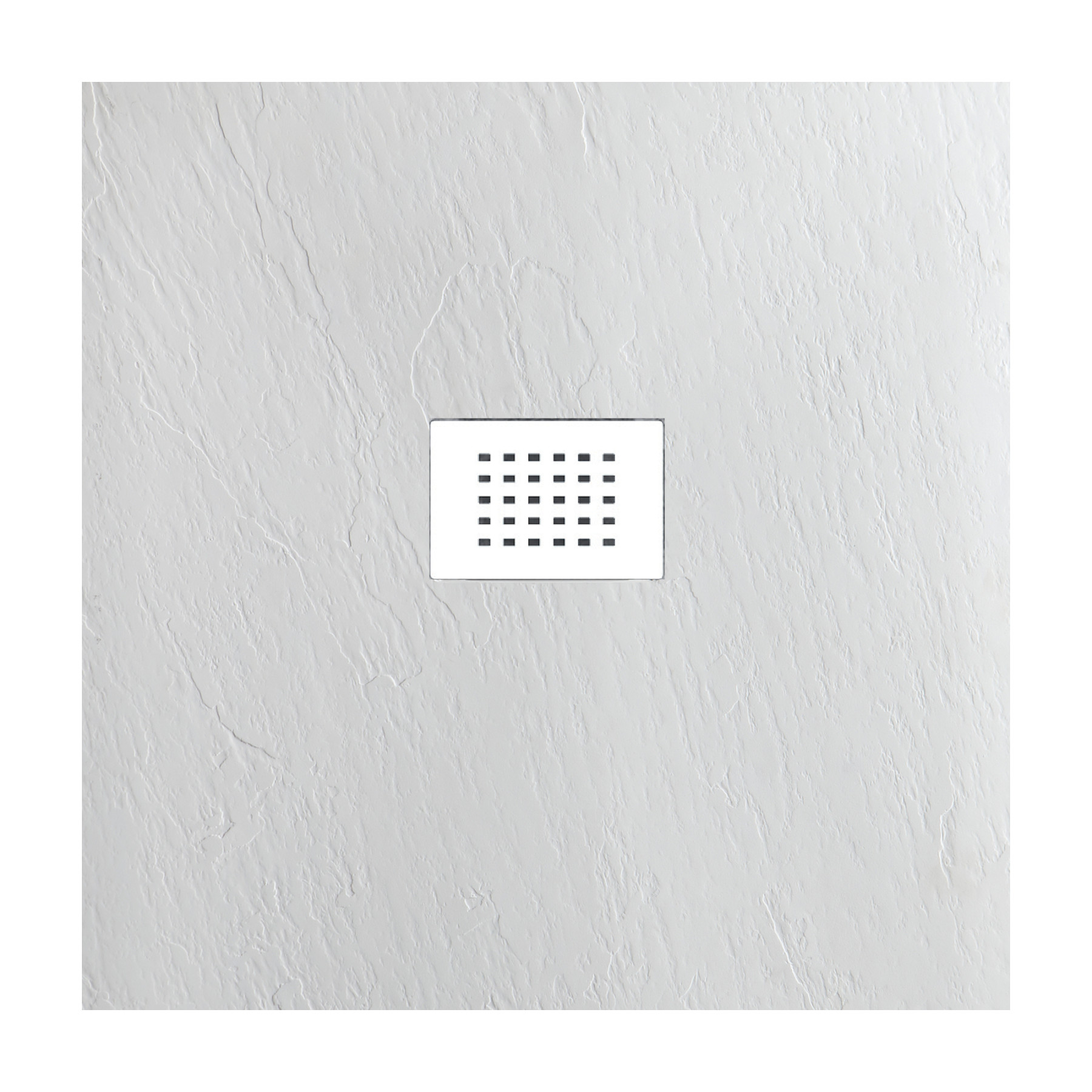 Piatto doccia CARRARA 90x90 cm marmoresina effetto pietra, bianco opaco