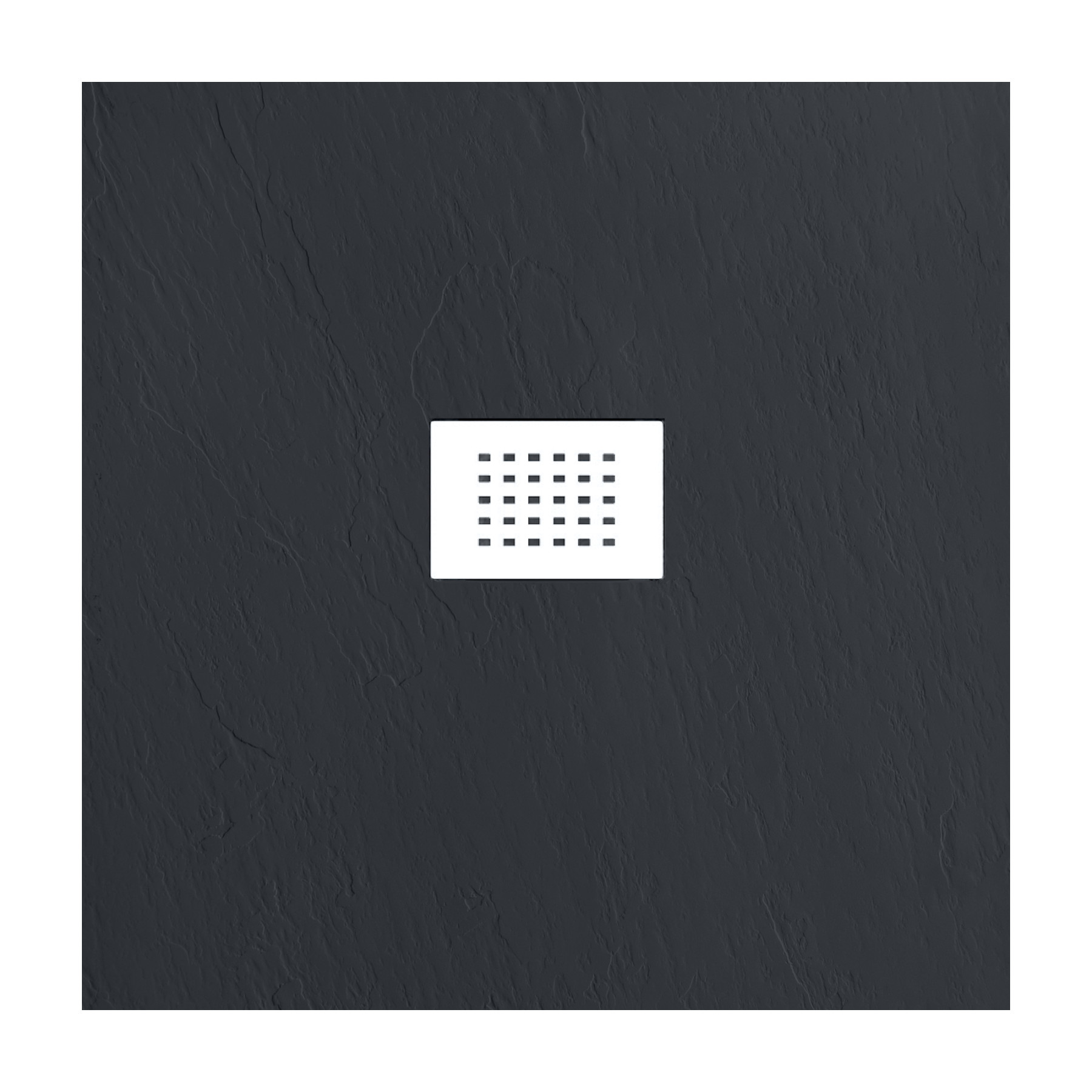 Piatto doccia CARRARA 90x90 cm marmoresina effetto pietra, antracite opaco