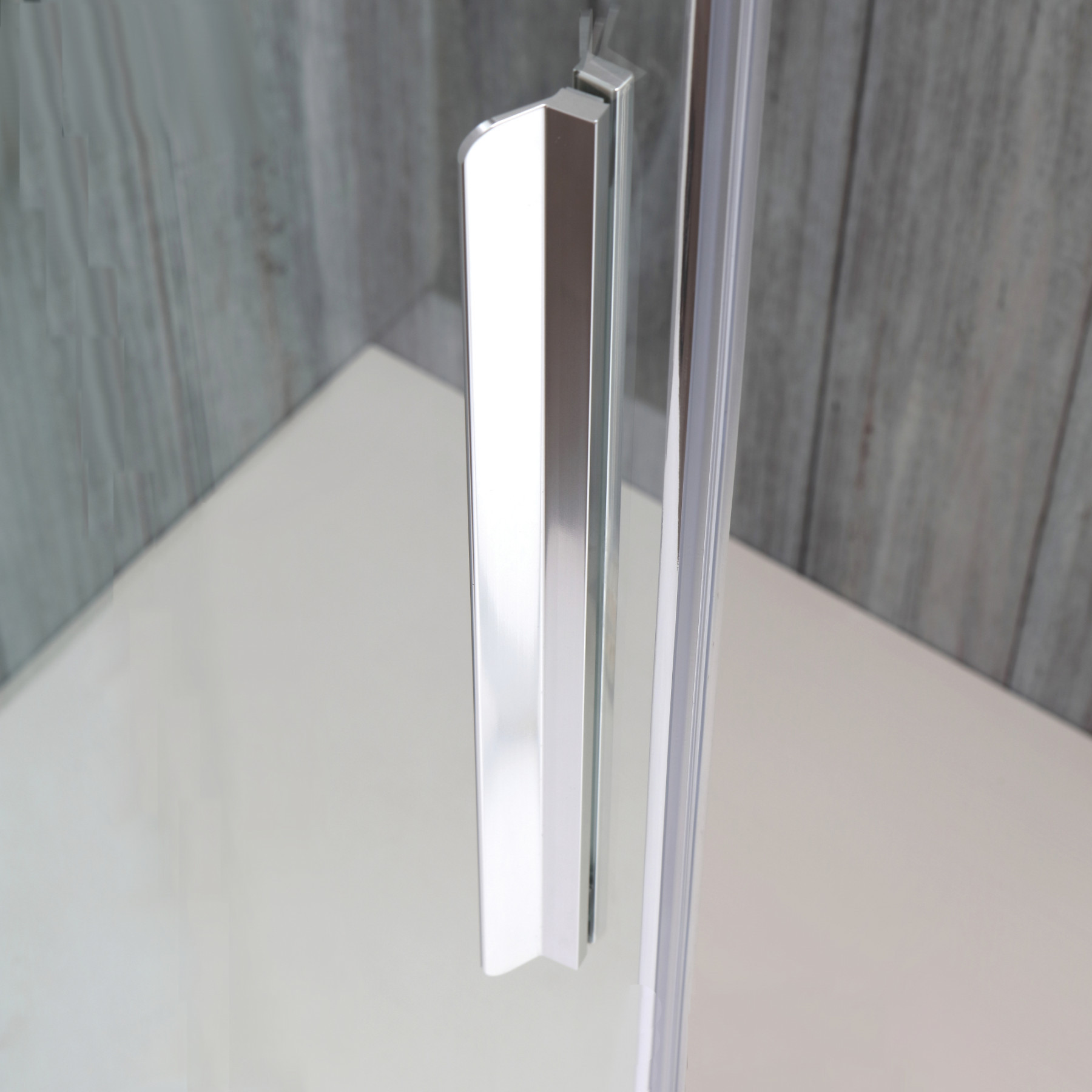Box doccia OSLO porta battente con fissetto più fisso rettangolare 100x80 cm altezza 200 cm cristallo 6 mm