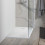 Piatto Doccia VERONA 120x90 cm ultraslim 2,6 cm effetto pietra, con piletta, Bianco Opaco