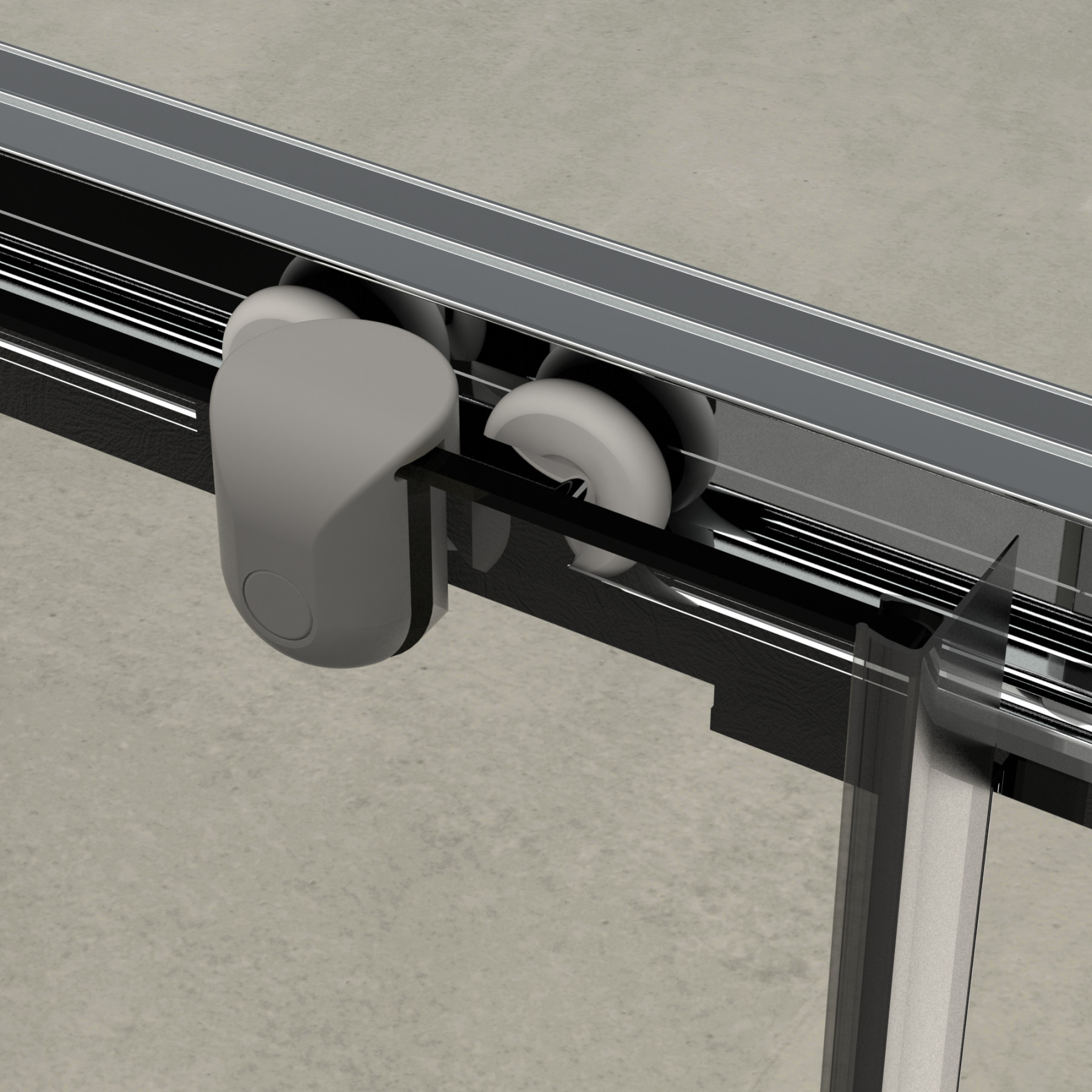 Porta doccia LISBONA scorrevole a nicchia 100 cm altezza 190 cm serigrafato 6 mm