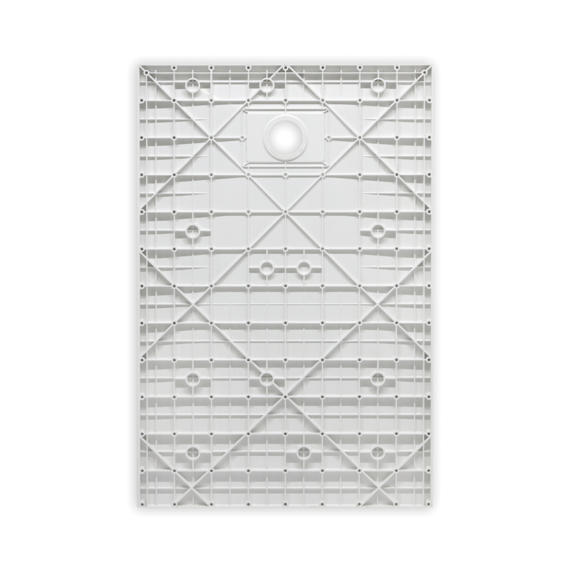 Piatto Doccia VERONA 160x90 cm ultraslim 2,6 cm effetto pietra, con piletta, Bianco Opaco