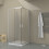 Box doccia TOKYO doppia porta scorrevole 3 lati quadrato 80x80x80 cm altezza 200 cm cristallo 6 mm